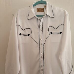 Scully Western Shirt with Pearl Snaps - M